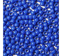 VOOMOLOVE Lot de 1000 perles poney bleues pour bracelets, tresses de cheveux, perles pour travaux manuels, perles en plastique, perles pour tresses - 6 x 9 mm (bleu)