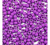 VOOMOLOVE Lot de 1 000 perles en plastique pour tresses de cheveux, loisirs créatifs, 6 x 9 mm, violet