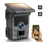 VOOPEAK Camera de Chasse Solaire - 4K UHD 85MP Camera de Chasse WiFi Bluetooth Rechargeable, Caméra Chasse Vision Nocturne Infrarouge Activée par Mouvement Temps de Déclenchement 0,1s Étanche IP66