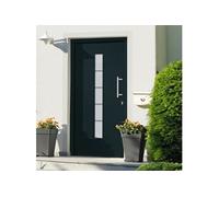 vidaXL Porte d'entrée Aluminium et PVC Anthracite 100x200 cm