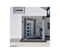 vidaXL Porte d'entrée 100x210 cm Blanc – Aluminium et PVC – 5 serrures à crochet
