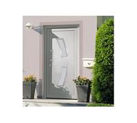 3057563 vidaXL Front Door White 108x200 cm (147140+203899)