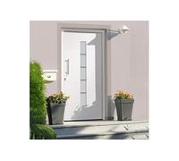 vidaXL Porte d'entrée Aluminium et PVC Blanc 110x210 cm