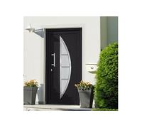 vidaXL Porte d'Entrée Principale Sécurité Maison Charnières Réglables 3D Serrure à Tête de Champignon à 5 Points Extérieur 98x208 cm Anthracite