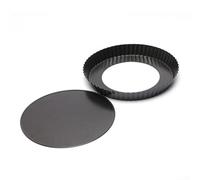 Vootnifig Moule à tarte cannelé en acier carbone de 22,9 cm avec fond non lâche pour la cuisson de tartes, gâteaux et autres recettes de four