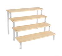 Vootnifig Présentoir échelle en bois multi-couches en acrylique pour objets de collection, décoration de bureau (4 étages de 30 cm)