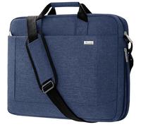 Voova Grand Sacoche pour Ordinateur Portable 14 15 15.6 16 pouces Sac à bandoulière Sac à main pc 30% de Capacité en Plus Compartiments Durable Épais Imperméable peut être Placé sur la Valise Bleu