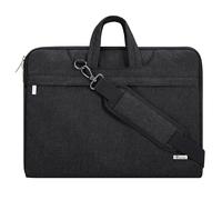 Voova Housse de transport pour ordinateur portable de 17 à 17,3" avec bandoulière - Étanche et fine - Compatible avec MacBook 17, HP Envy 17/Pavilion17, Acer, Asus, Dell, Notebook - Noir