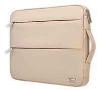 Voova Housse Pochette PC 14 15 Pouces Sacoche Ordinateur Portable pour Macbook Air 14 15 Housse de Protection Femme Homme Beige Abricot