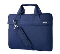 Voova Sacoche pour ordinateur portable 360° Protection 13 13.3 pouces Pochette Housse PC Sac à bandoulière Sac à main étanche aux chocs avec bandoulière et poignée Bleu