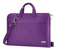 Voova Sacoche pour Ordinateur Portable légère 15 15.6 16 Pouces Sac Pochette Housse PC Imperméable Sac à bandoulière Sac à main avec Bandoulière et Poignée Cachée Violet