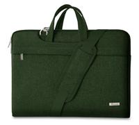 Voova Sacoche pour Ordinateur Portable légère 17 17.3 Pouces Sac Pochette Housse PC Imperméable Sac à bandoulière Sac à main avec Bandoulière et Poignée Cachée Vert