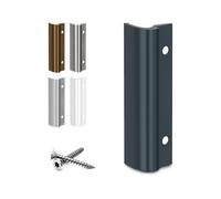 VOOXA Premium Poignée de porte de balcon en aluminium + vis de fixation Anthracite mat RAL7016 Poignée bombée Manipulation confortable pour porte de balcon / terrasse extérieure