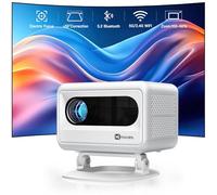 VOPLLS Mini projecteur de correction trapézoïdale électrique Focus Automatic Keystone Correction WiFi Bluetooth 1080P Full HD Portable Mobile Phone Projector Home