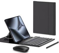 Voppton Clavier et souris pliables pour Google Pixel 10 9 Pro, mini clavier Bluetooth portable avec étui en cuir et stylo, ensemble de voyage 4 en 1 pour accessoires Pixel 10 Pro Fold/Motorola Razr