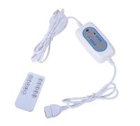 VOQGHTU Câble d'extension USB, câble de synchronisation avec télécommande, réglage à 4 vitesses, minuterie 2/4/6/812 heures pour lampe LED USB et ventilateur de plafond, câble USB avec télécommande