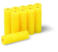 VORAGA Lot de 10 de mousse de 110 mm pour peinture structurelle, plâtre, mastic et surfaces de transport, UPOL Raptor, moderne, jaune, Polyuréthane (PU)