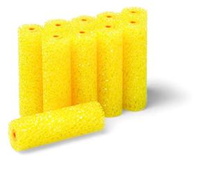 VORAGA Lot de 10 de mousse de 110 mm pour peinture structurelle, plâtre, mastic et surfaces de transport, UPOL Raptor, moderne, jaune, Polyuréthane (PU)