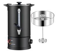 Vorchef Urne à café commerciale en acier inoxydable de qualité 304 - Urne d'eau chaude - Cafetière à percolate - Distributeur de boissons chaudes de 1 600 W pour la restauration, 50 tasses de 8 l