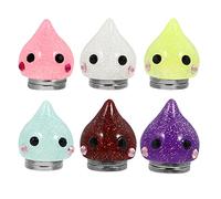 VORCOOL 6Pcs Diamant Peinture Aimant Couverture Titulaire Gouttes D' Réfrigérateur Aimant Couverture Assistantes Maternelles Diamant Art Accessoires Outils pour Enfants Et