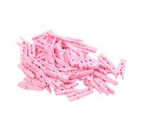 VORCOOL Lot de 100 Mini Pinces à Linge en Bois Naturel pour décoration Artisanale et Bricolage (Rose)