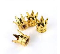 VORCOOL Lot de 4 bouchons de valve de pneu de voiture - Type couronne - Dorés