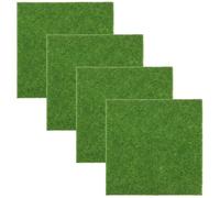 VORCOOL Lot de 4 tapis de gazon artificiel pour pelouse ou maison de poupée 15 x 15 cm (vert)