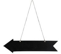 VORCOOL Panneau en Bois Signe Flèche Fléchage Signes Signes de Craie Réutilisables Tableau directionnel Pendaison de Crémaillère Cadeau (Noir)
