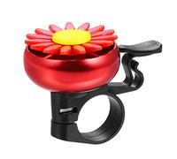 VORCOOL Sonnette de vélo - Motif floral - Pour enfant - Accessoire de vélo - Rouge