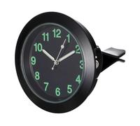 VORCOOL Universal Car Air Outlet Horloge électronique à quartz phosphorescente Pointeur lumineux pour décoration intérieure de voiture (Noir)