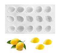 Vordpe 15 trous Moule à desserts au citron, moules de cuisson 3D, moule à desserts au citron, moule à pain, pour muffins, cupcakes, gâteaux, pudding, glaçons et gelées