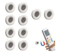 Vordpe Lot de 10 supports magnétiques pour télécommandes muraux, pour la maison, l'école, le bureau, blanc
