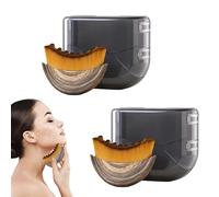 Vordpe Lot de 2 Brosses Visage Lymphatiques - Brosse Drainage Lymphatique pour Visage et Cou - Masseur de Contour pour Menton et Mâchoire - Brosse à Sec Massage Facial et Gua Sha avec Boîte