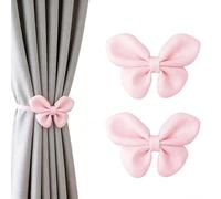 Vordpe Lot de 2 embrasses de rideau réglables - Fabriquées à la main - Pour chambre d'enfant, salon, chambre à coucher - Rose