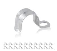 Vordpe Lot de 20 colliers de serrage en métal haute performance - Colliers de fixation en acier inoxydable 304 - Pour tuyaux de gaz, conduites d'eau (un côté M16)