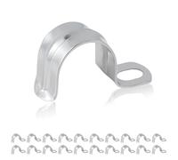 Vordpe Lot de 20 colliers de serrage en métal haute performance - Colliers de fixation en acier inoxydable 304 - Pour tuyaux de gaz, conduites d'eau (un côté M20)