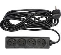 VOREL 72620 Extension de câble avec Connexion à vis/4 Noir/sockets 1,5 m