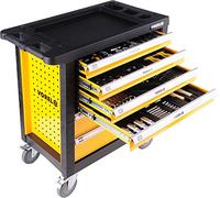 Vorel Chariot professionnel sur roulettes Chariot garni avec 177 pièces d'outils, 6 tiroirs à outils