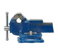 VOREL Étau à base pivotante 150 mm Bleu