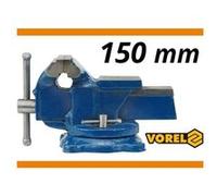 VOREL Étau à base pivotante 150 mm Bleu