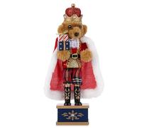 VorFor Casse Noisette Noel Puppe,28cm Figurine, Nutcracker Christmas,Casse Noisette en Bois(Le Roi des Petits Ours),Décoration De Noël à l'intérieur,Un Excellent Cadeau De