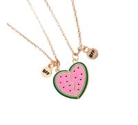 VORILO Collier d ' amitié pastèque avec coeur magnétique | Chaîne en alliage réglable pour un usage quotidien, des tenues décontractées, des looks de fête et des vêtements