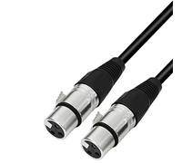 VORILO Son analogique équilibré XLR à 3 broches, mère à mère 1,5 m | Musique et diffusion silencieuses pour scène, studio à domicile et applications sonores professionnelles