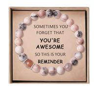 VorIrydian Cadeau pour Femme Bracelet Pierres Naturelles, Maman Bracelet Cadeau Fête Des Mères, Bracelets Maman, Anniversaire Valentines Jour Cadeaus Elle Femmes Adolescente Fille Amant