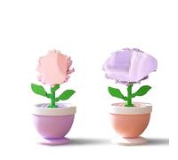 VorIrydian Kit de Construction Botanique, 2 Bouquets de Fleurs Créatifs avec Base, Jeu d'Arrangement Floral DIY, Décoration pour Bureau et Maison, Cadeau pour Tous Les Âges