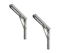 VORMANN Lot de 2 supports pliants réglables, support d'étagère en acier inoxydable