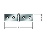Vormann VORMANN Bande de table, L 120 mm, l 20 mm acier galvanisé Quantité:1