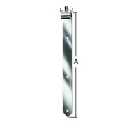 Vormann VORMANN Charnière à platine semi-lourde pour axe 13 mm, 600 mm acier, zingué Quantité:1