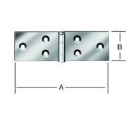 Vormann VORMANN Charnière de meuble L 80mm, l 28mm acier inoxydable Quantité:1