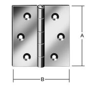 Vormann VORMANN Charnière de porte angulaire, B50xH50mm roulée inoxydable, anti-rouille Quantité:1